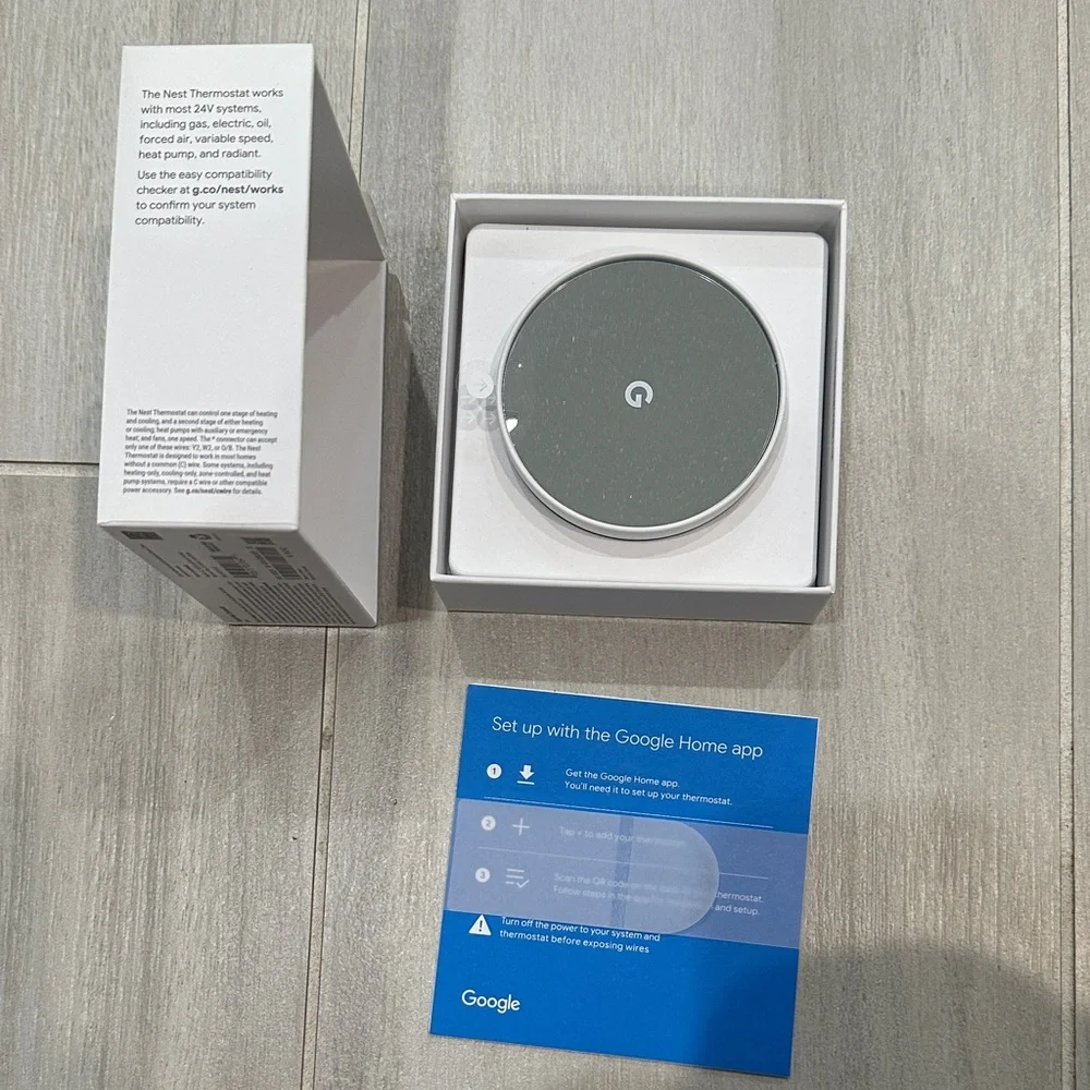 New Google Nest Smart Thermostat in Snow White - Picture 3 of 5